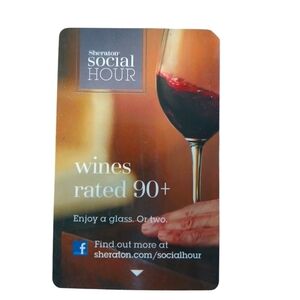 Sheraton Hotel Social Hour Wine X AMEX Collaboration Room Key Card Club